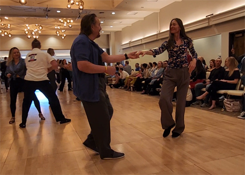 MR WCS Vegas West Coast Swing community leader in Las Vegas showing his dance skills.