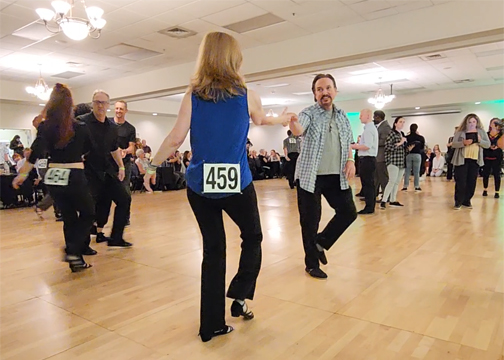 MR WCS Vegas West Coast Swing community leader in Las Vegas showing his dance skills.